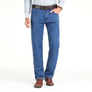 Men’S Classic Loose Fit Jeans Cotton HVNHD7