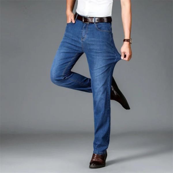 Men’S Straight Leg Stretch Jeans Office Jeans HVNHD16