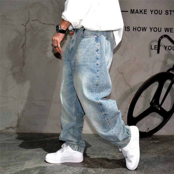 Classic Wide Leg Jeans, Cargo Pockets HVNHD26