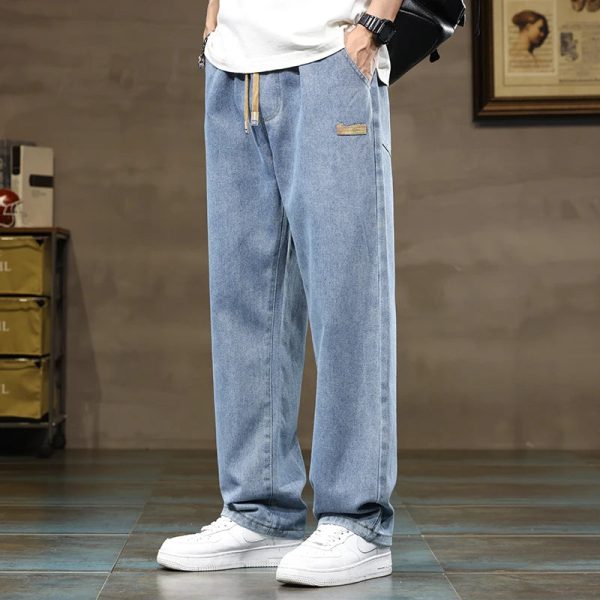 Street Style Wide Leg Drawstring Jeans HVNHD19