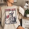 Staying Alive Skeleton Sweater – Drink Coffee Hoodie – Stay Alive Coffee Sweatshirt – Coffee Life Sweater – Coffee Lovers Hoodie