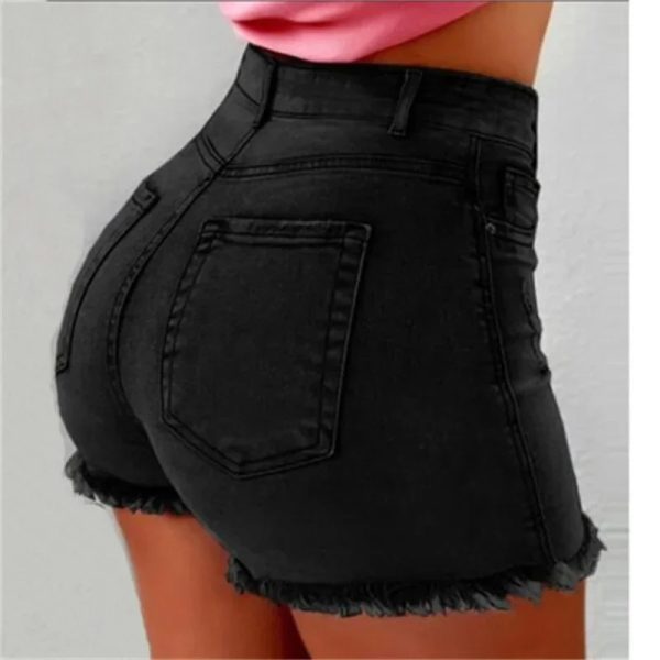 Women Tight Hip Lift Stretch Denim Shorts