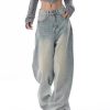 Y2K High Waist Wide Leg Jeans for Women Fall Winter