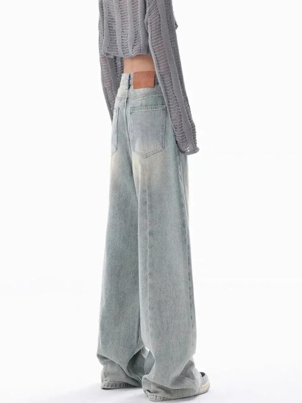 Y2K High Waist Wide Leg Jeans for Women Fall Winter