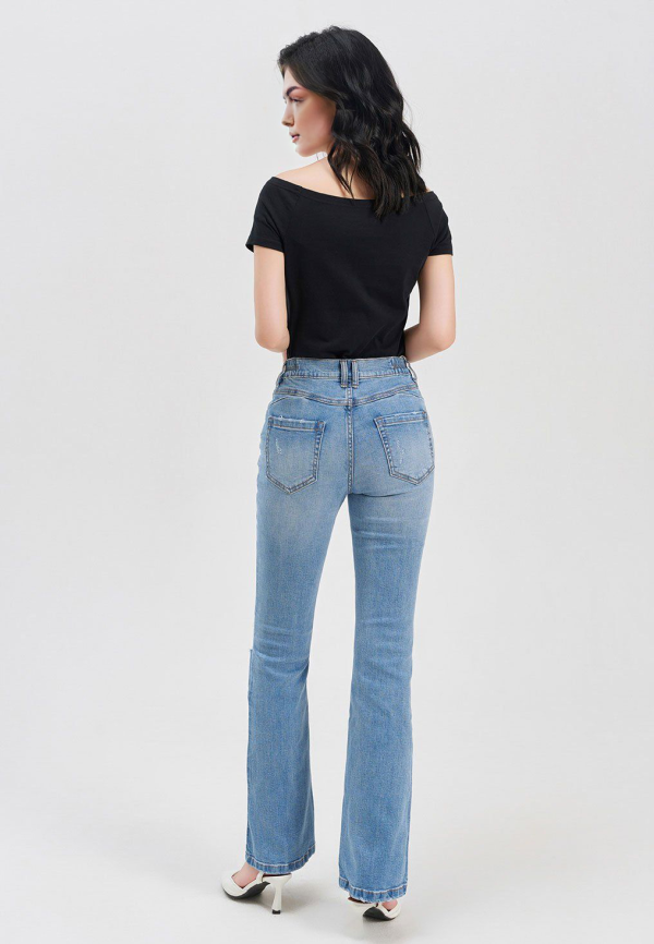 Women’s Ripped Flared Jeans WHVNGVN59