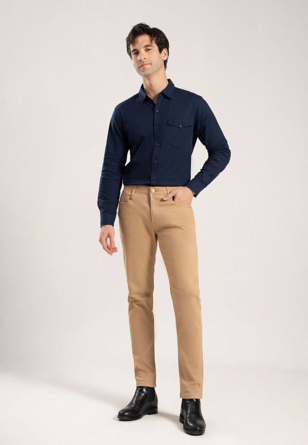 Men’s Slim Straight Fit Kaki Pants HVNGVN36