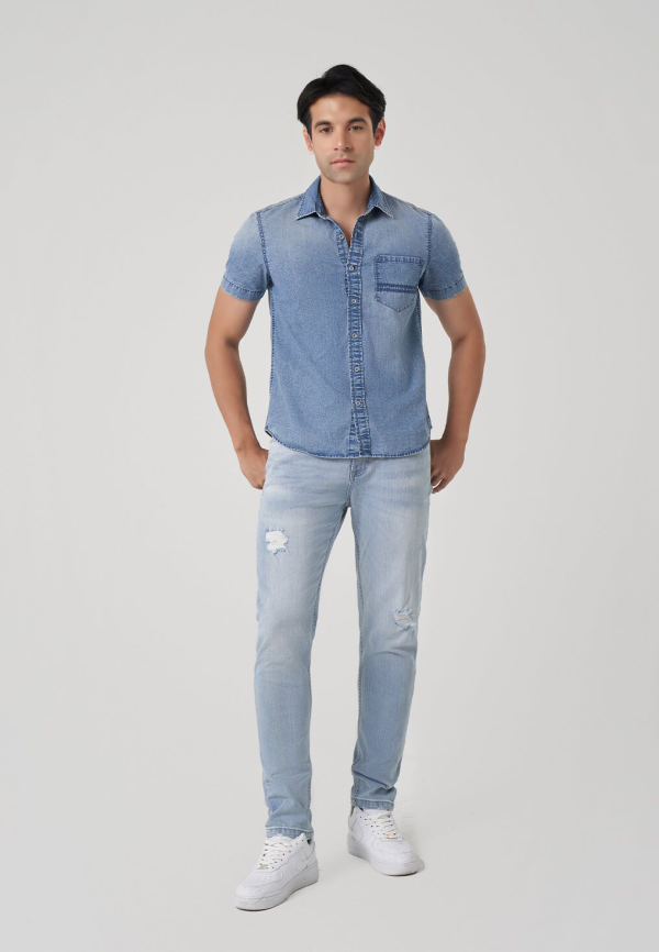 Men’s Ripped Slim Fit Jeans HVNGVN3