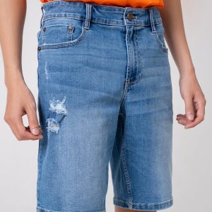 Men’s Ripped Straight Fit Short Jeans SMHVNGVN11