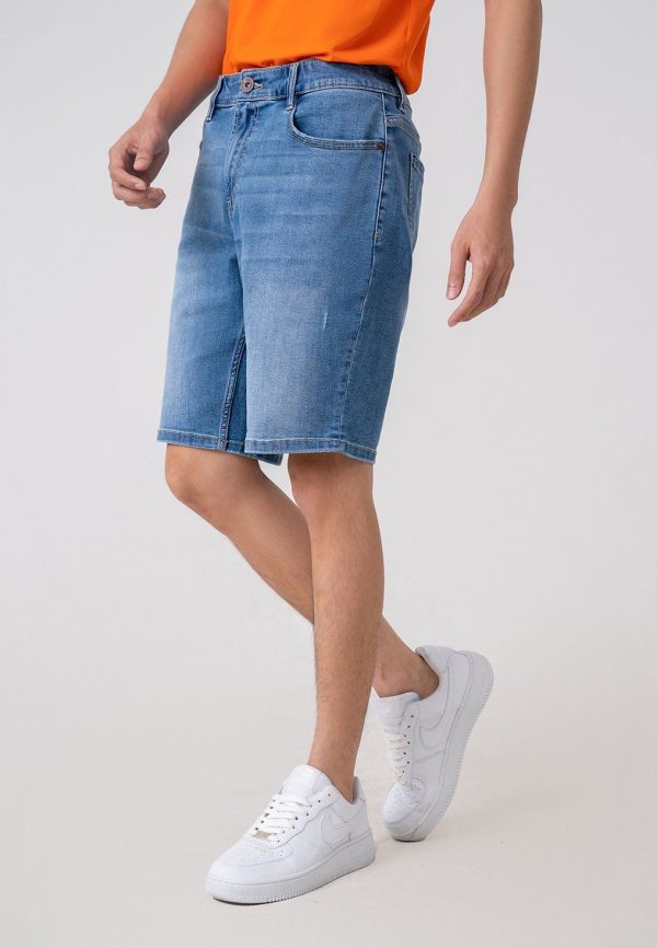 Men’s Ripped Straight Fit Short Jeans SMHVNGVN11