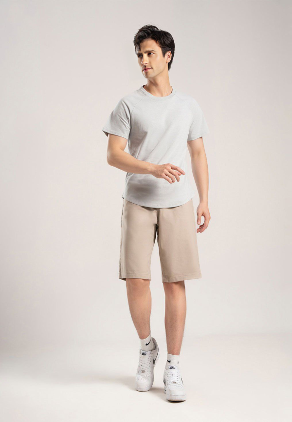 Men’s Straight Fit Khaki Shorts Pants SMHVNGVN14