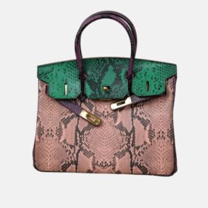 Birkin 30cm Faux Lizard Cowhide & Python Imitation Cowhide Golden Lock