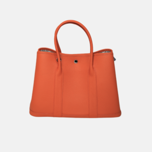Garden Party 36 Silver Lock Cowhide Leather Handbag for Women